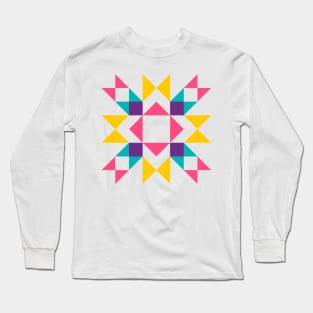 SCANDINAVIAN STARS quilt pattern 07 Long Sleeve T-Shirt